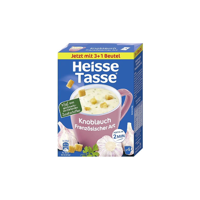 ERASCO HEISSE TASSE KNOBLAUCH FRANZOESISCHER ART 4 X 19.5G