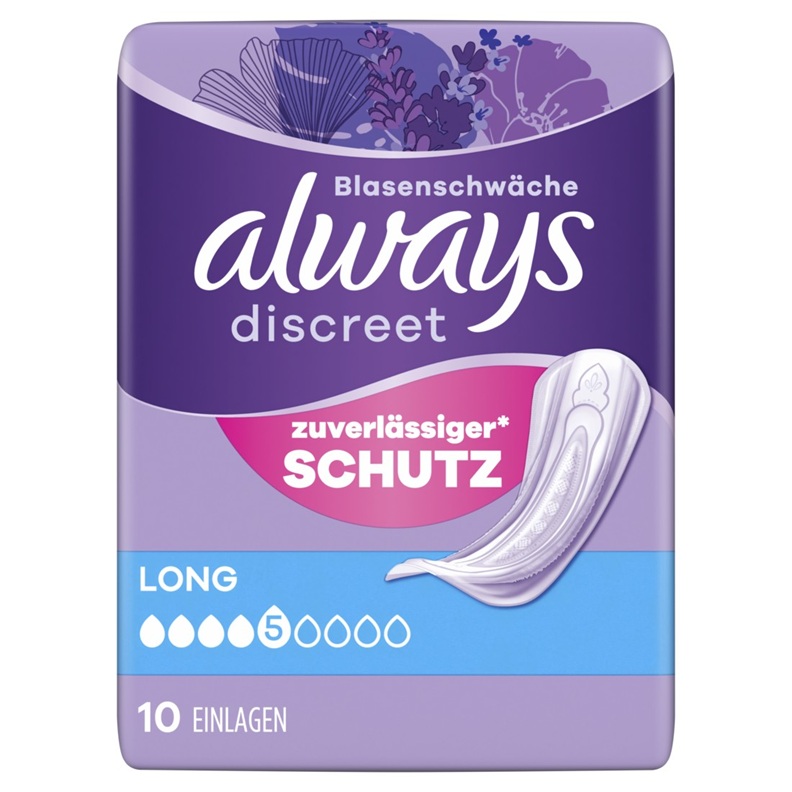 ALWAYS DISCREET INKONTINENZ LONG 10 STUECK PACKUNG