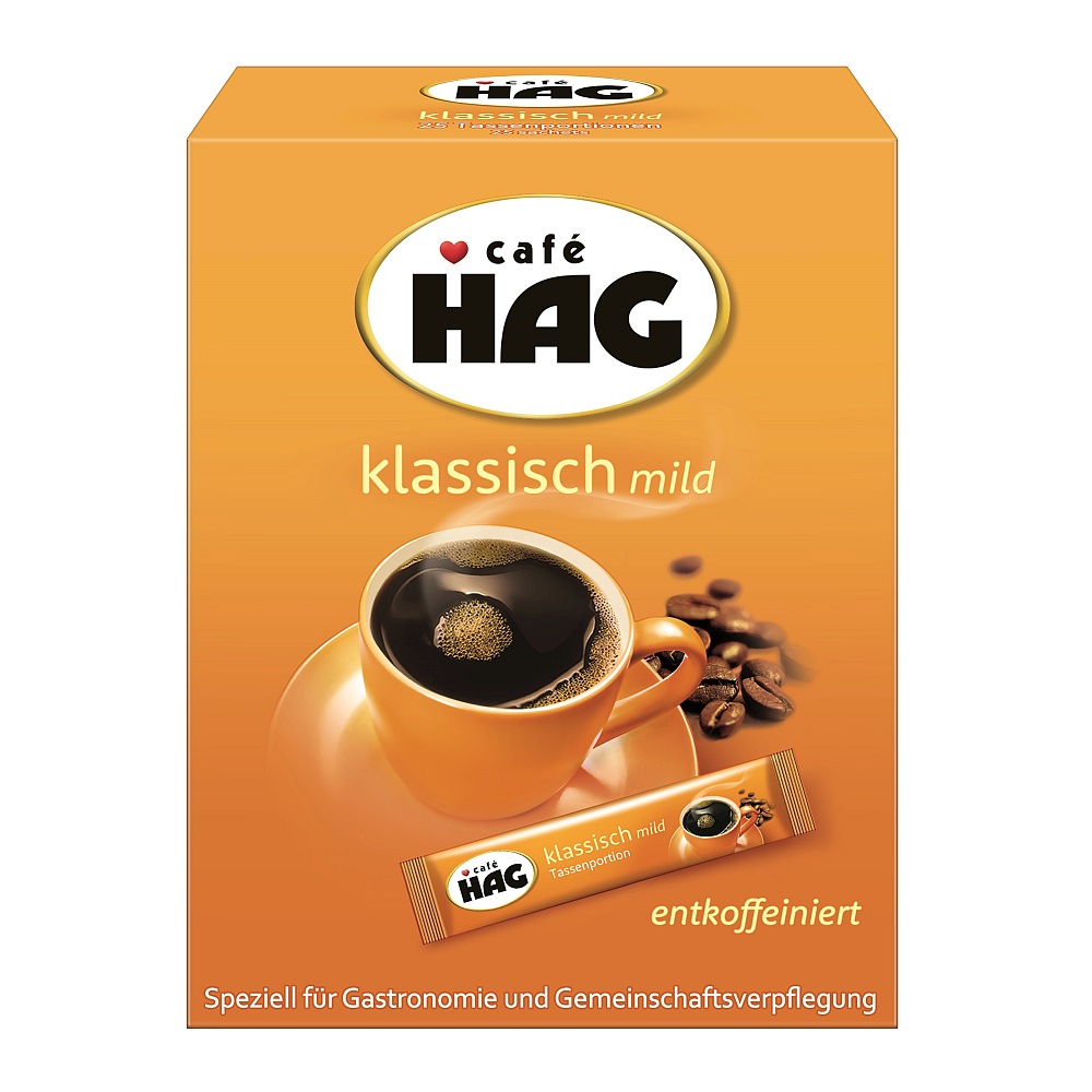 CAFÉ HAG KLASSISCH MILD ENTKOFFEINIERT 25 STICKS